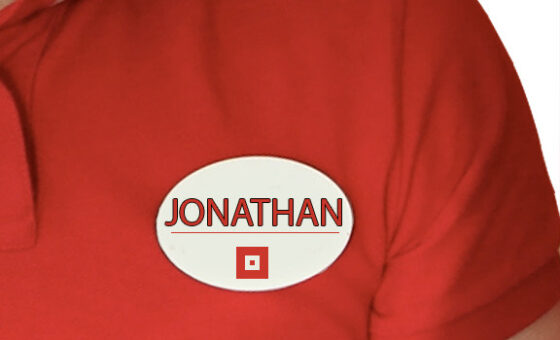 Man in Red Shirt labeled Jonathan by Michael ElizaBeth Peters